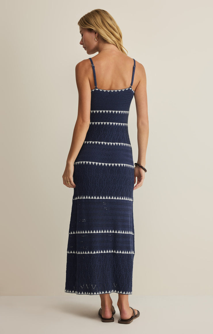 Dresses Catamaran Striped Midi Dress Twilight Blue