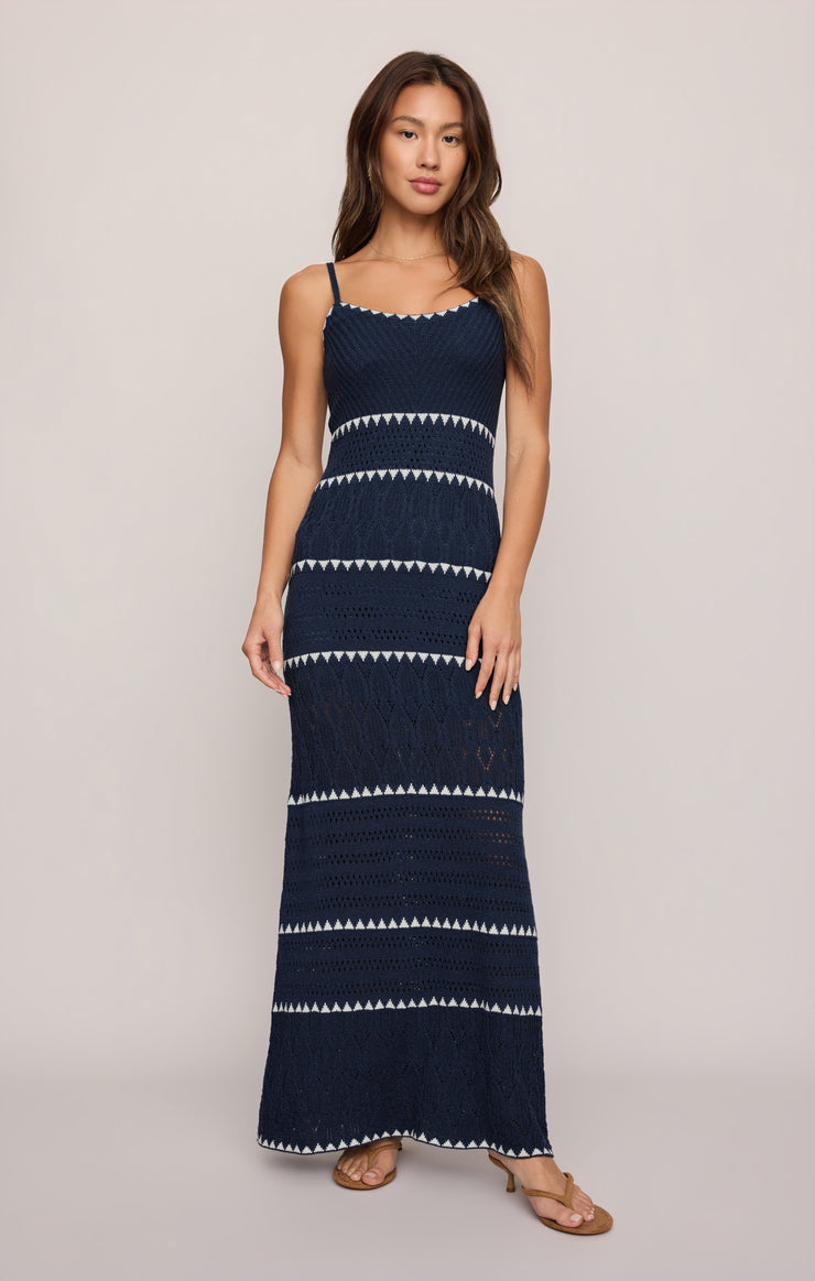 petite striped midi dress Z SUPPLY Women's Catamaran Striped Midi Dress, Twilight Blue