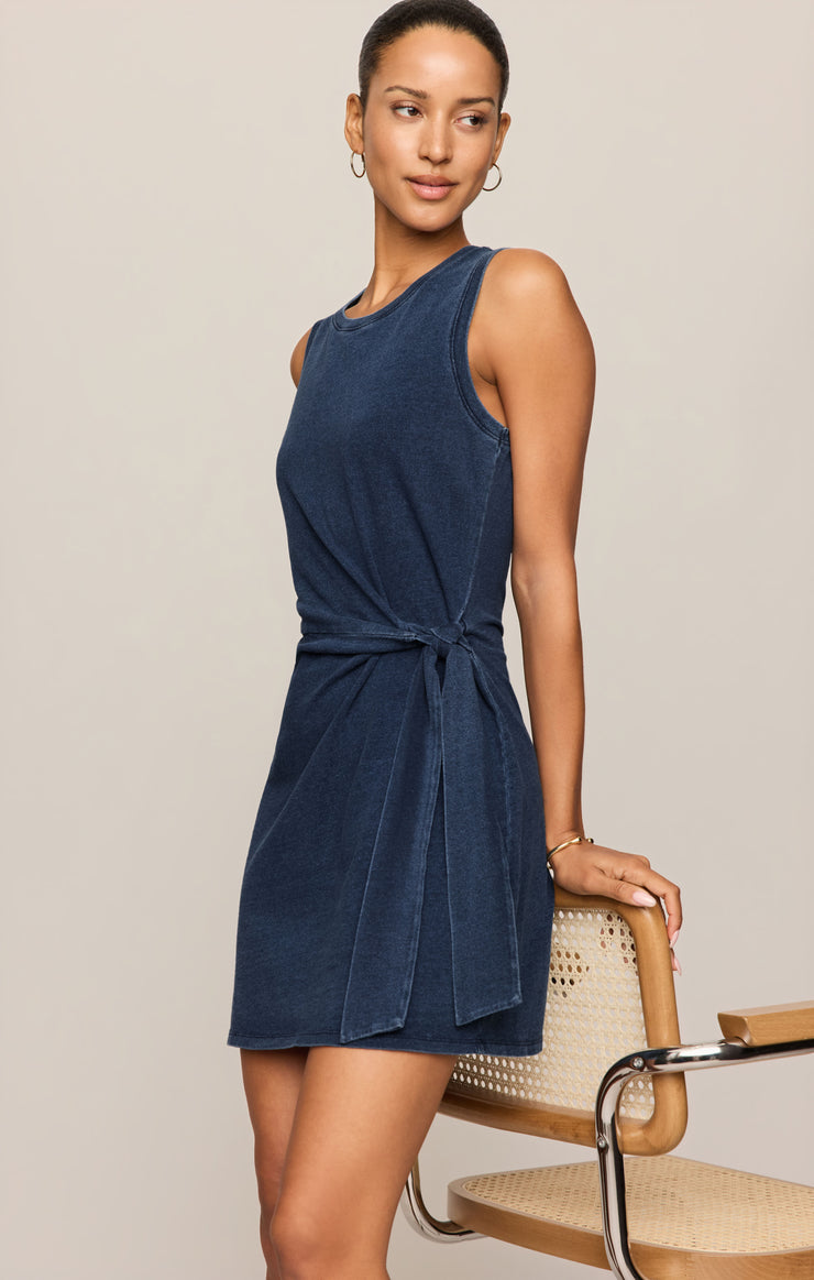 Mattie Jersey Denim Mini Dress