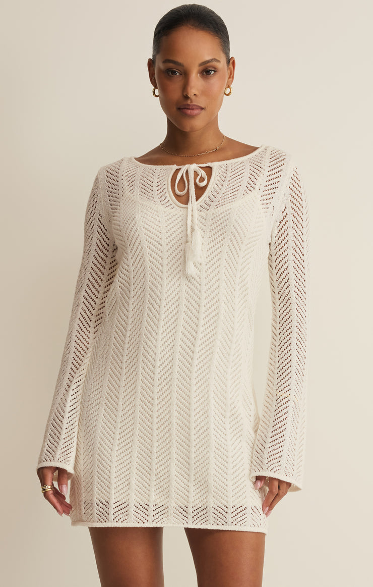 Z SUPPLY Women's Falling Waters Crochet Dress, Cloud