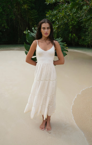 Abbey Dawn White Flag Knit Dress タグ付き S Behati Eyelet Midi Dress – Z SUPPLY