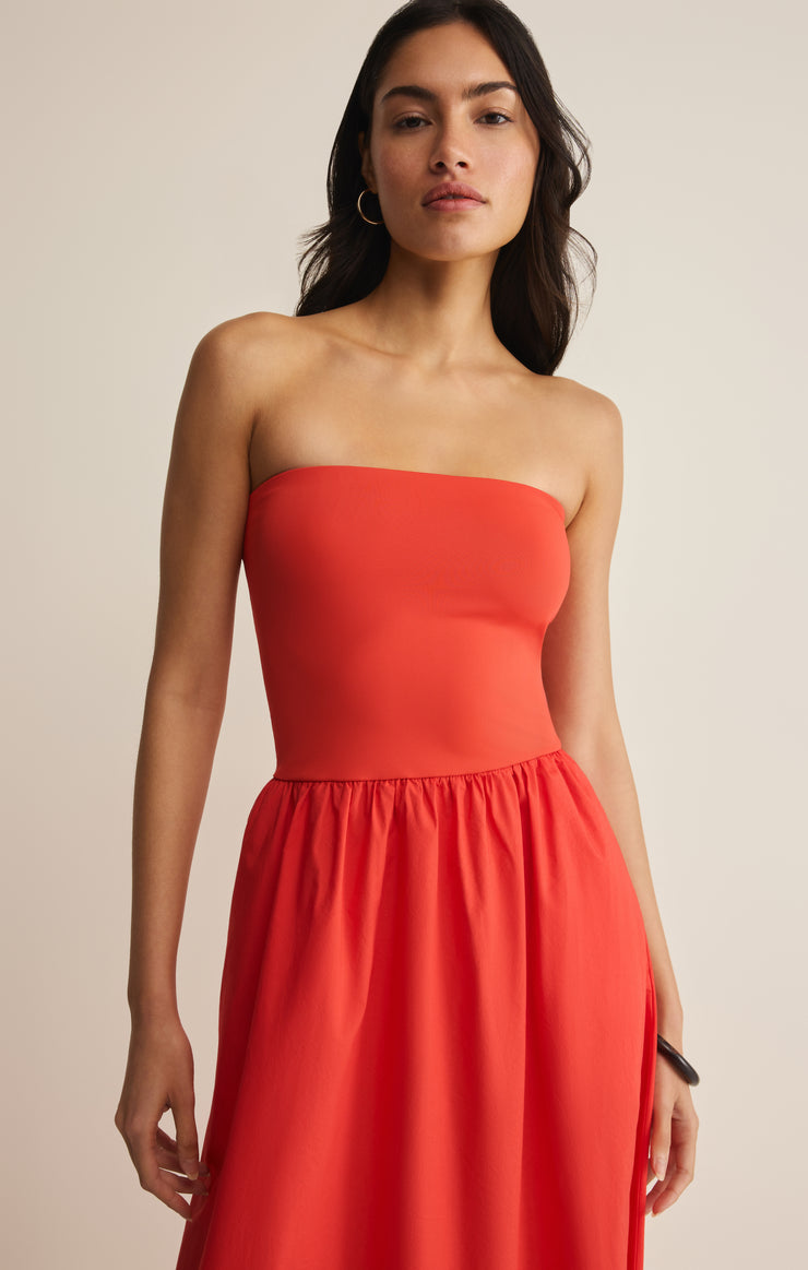 Sunsought Strapless Midi Dress