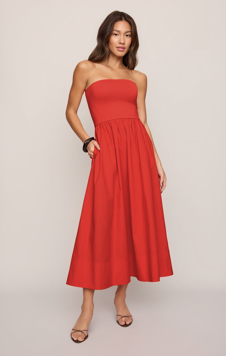 Dresses Sunsought Strapless Midi Dress Lychee
