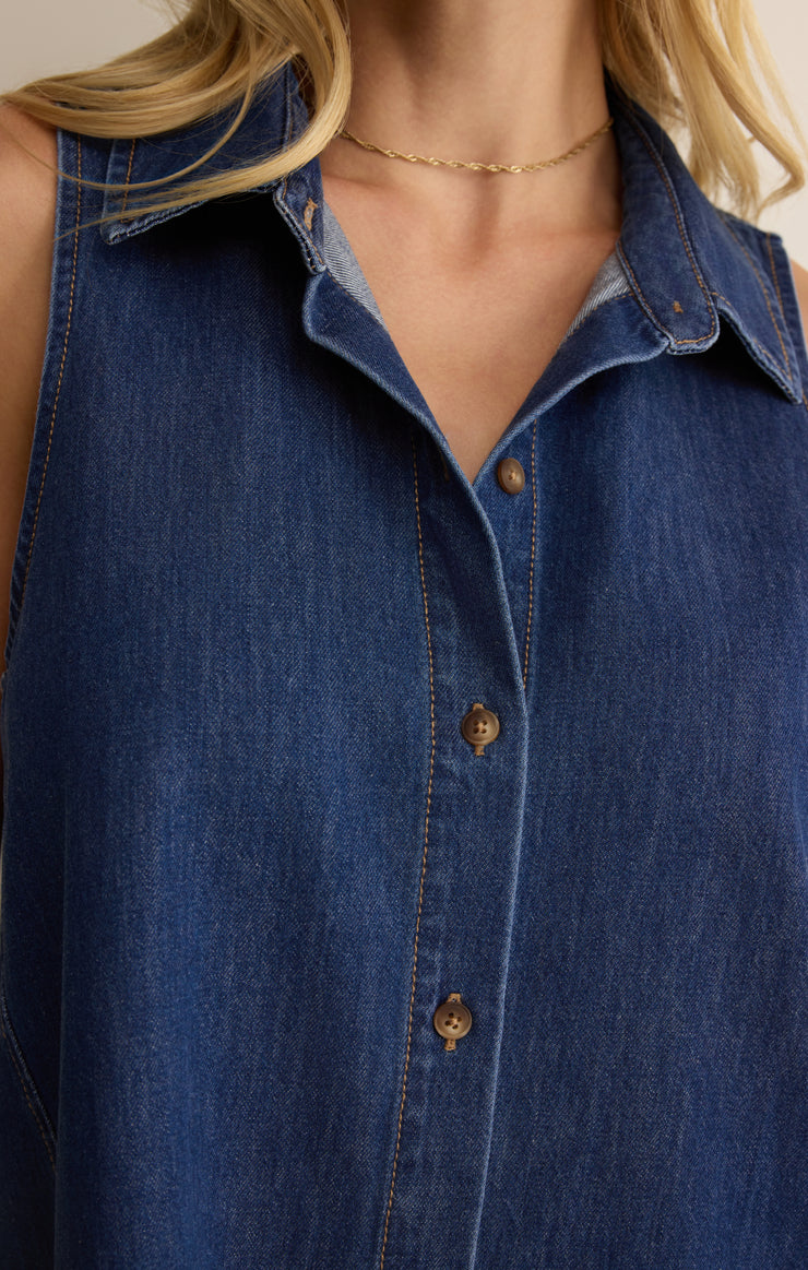 Dresses New Light Denim Mini Dress Deep Water
