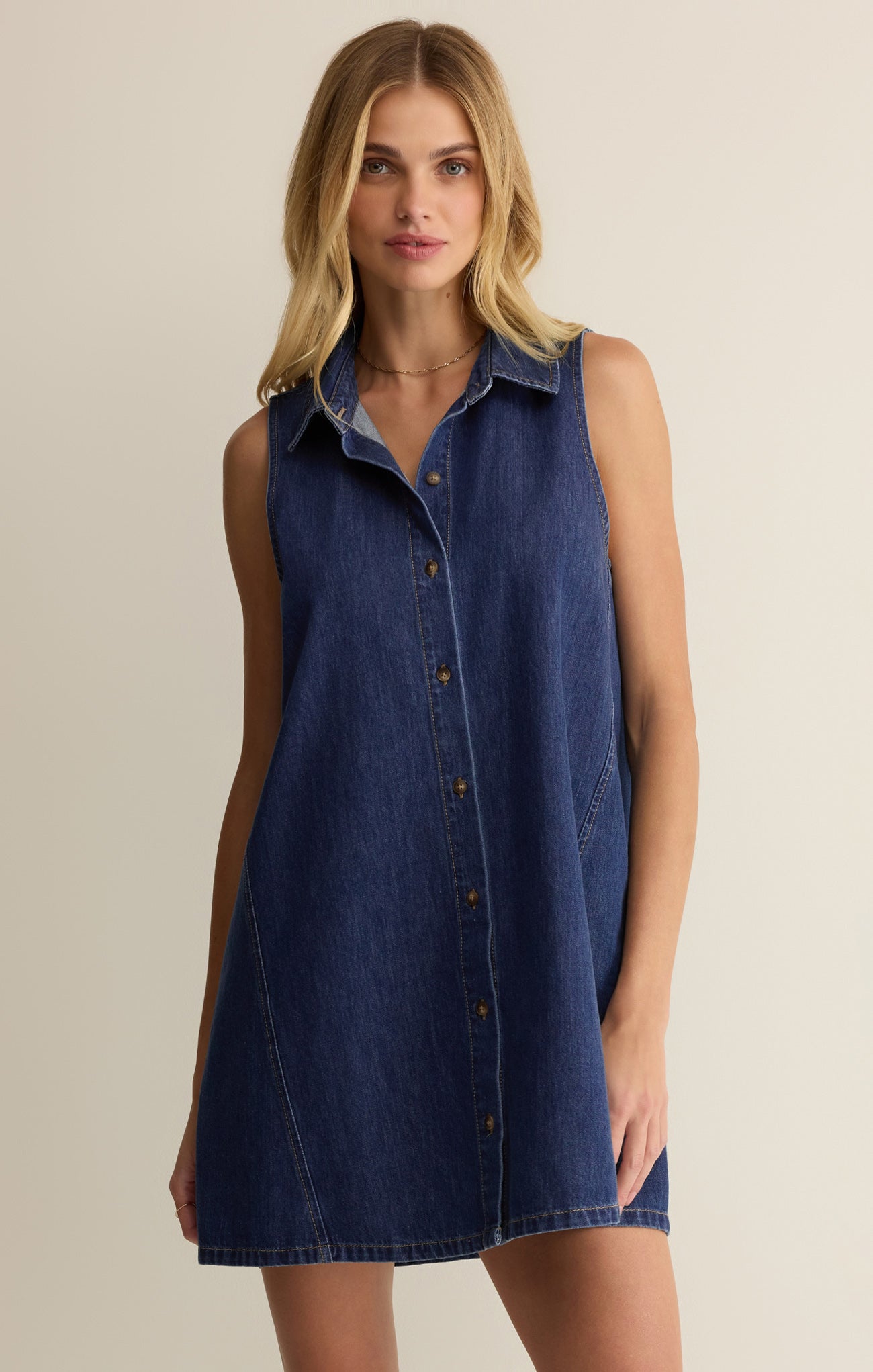 denim tank top dress The Brighton Denim Tank Dress in Light Blue Medium