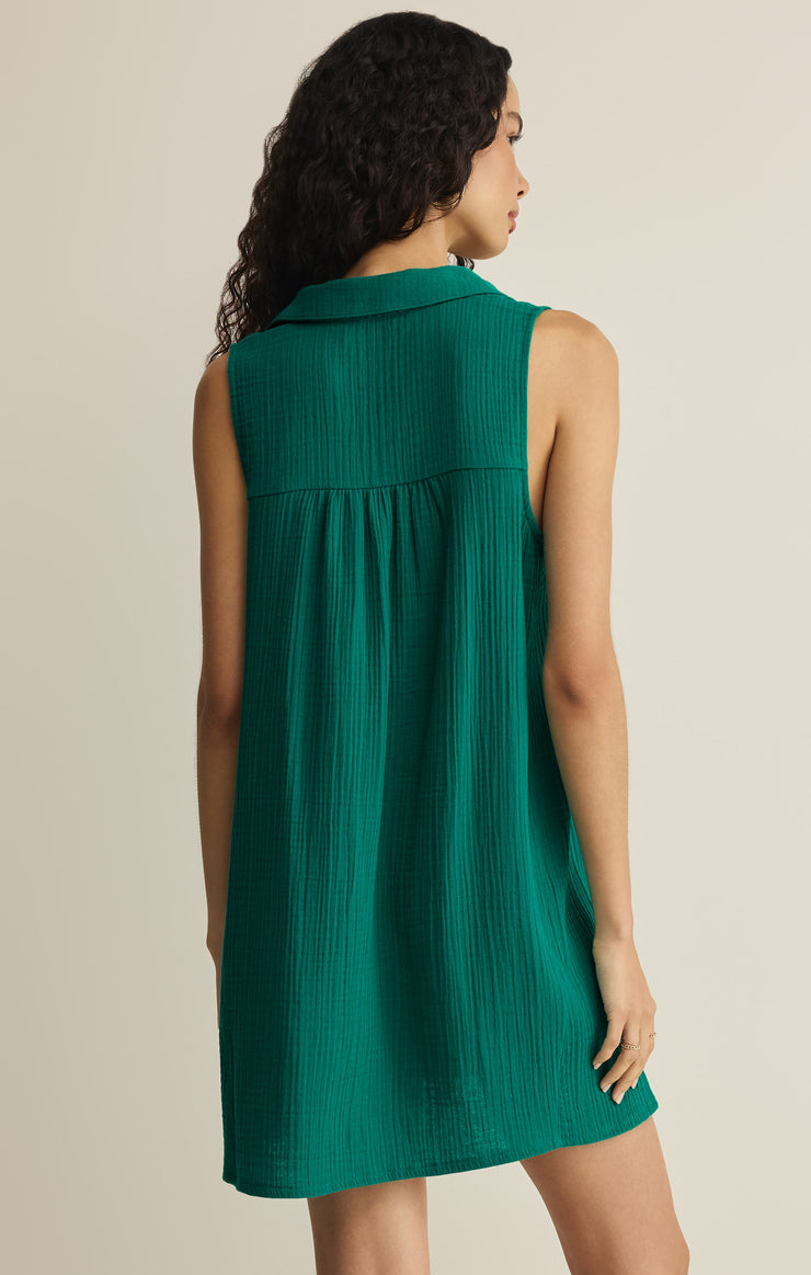 Dresses New Light Crinkle Mini Dress Rainforest