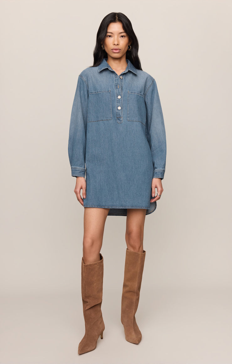 Z SUPPLY Women's Lucie Denim Shirt Dress, Dreamstate