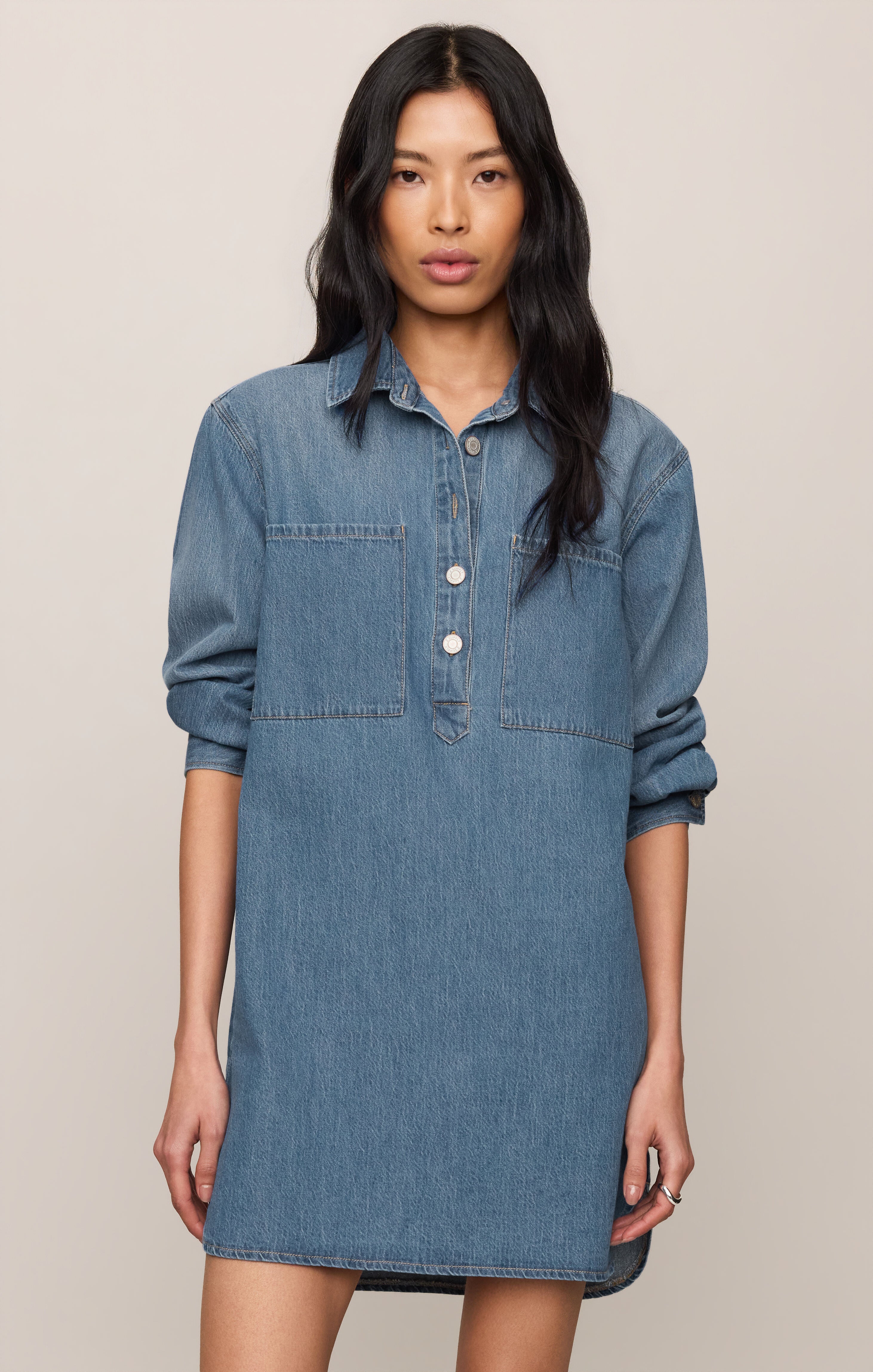 Z SUPPLY Women's Lucie Denim Shirt Dress, Dreamstate