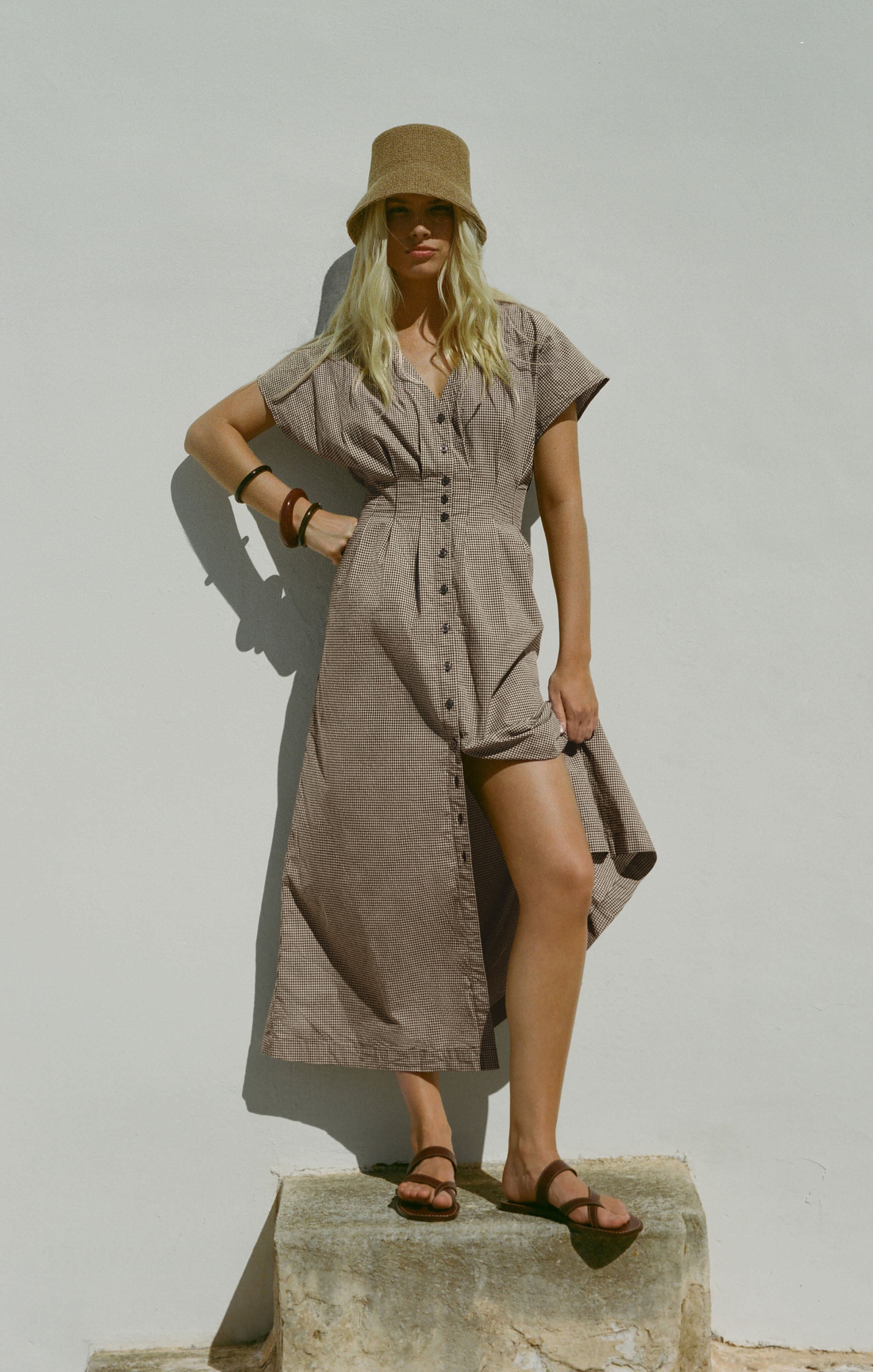 Sanna Gingham Maxi Dress