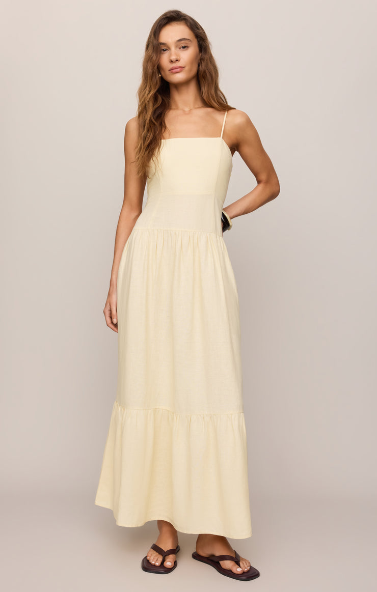 Dresses Georgie Sleeveless Maxi Dress Lemon Chiffon