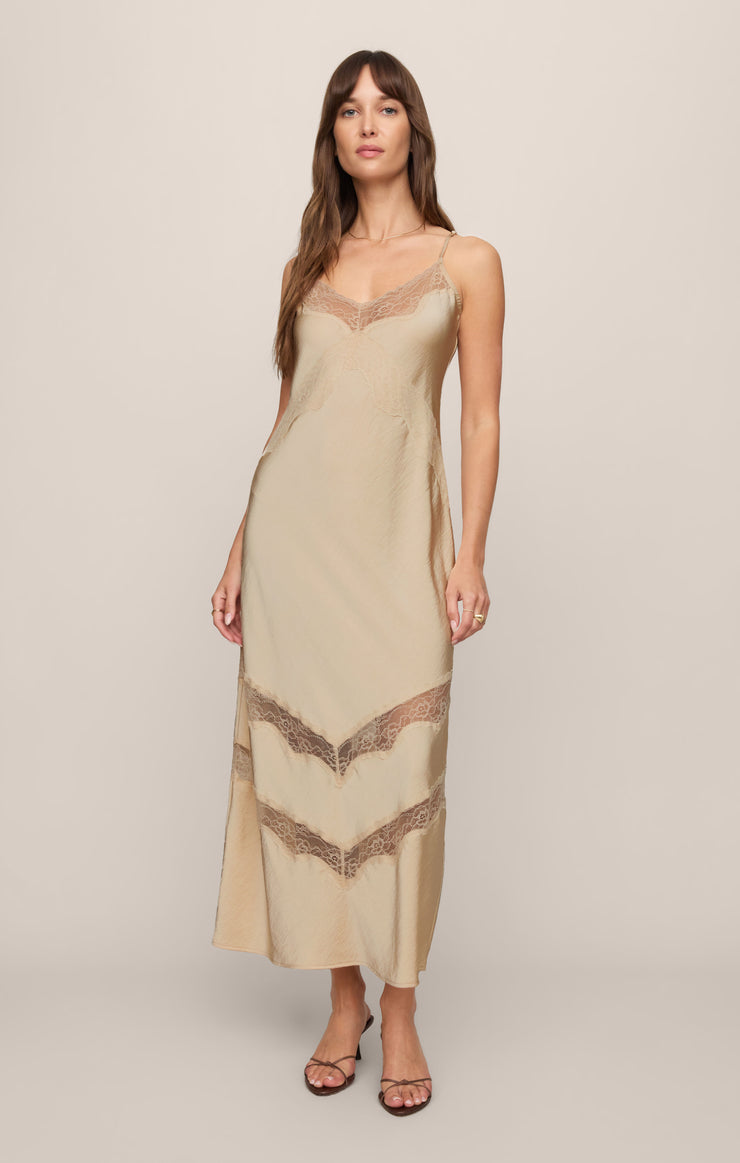 Bruna Lace Inset Midi Dress