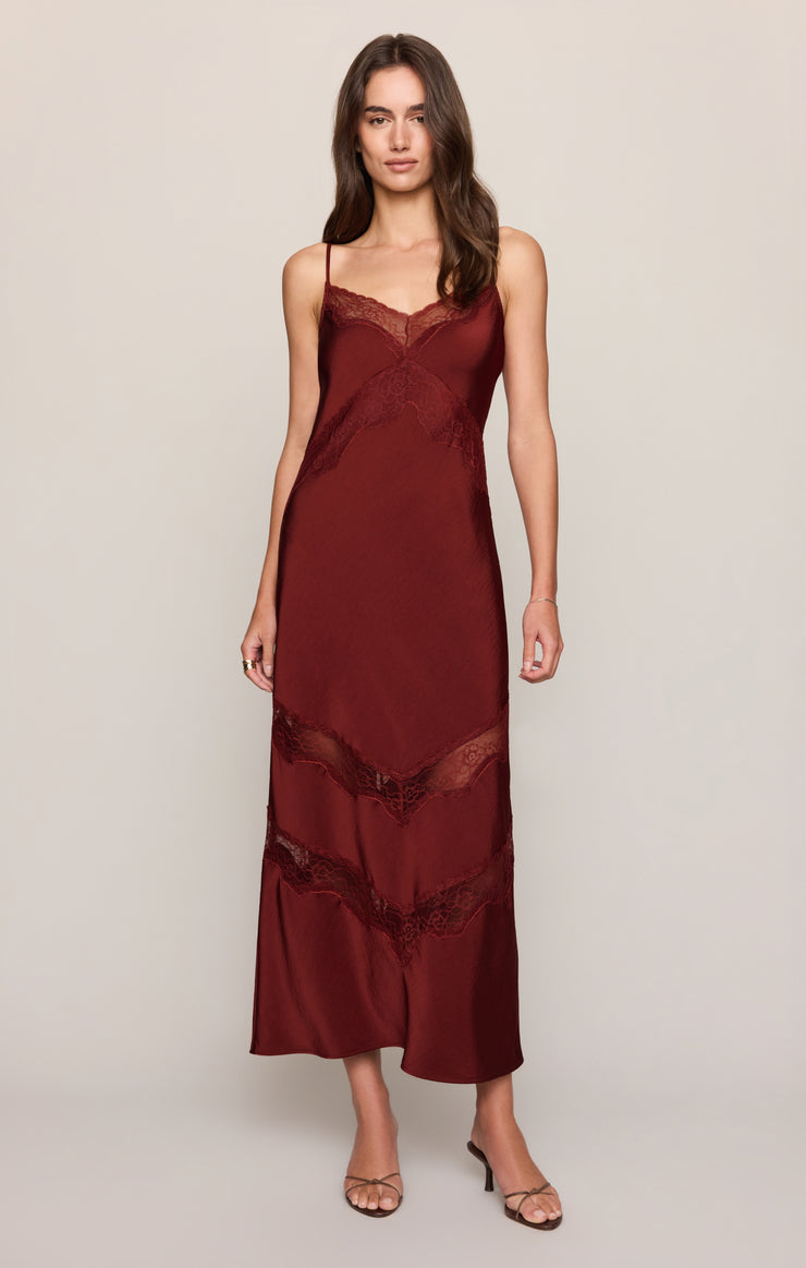 Bruna Lace Inset Midi Dress