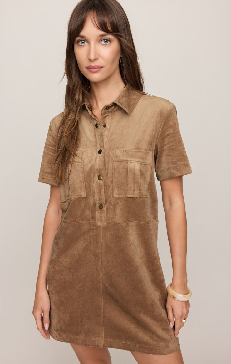Dresses Leone Suede Mini Dress Light Sand