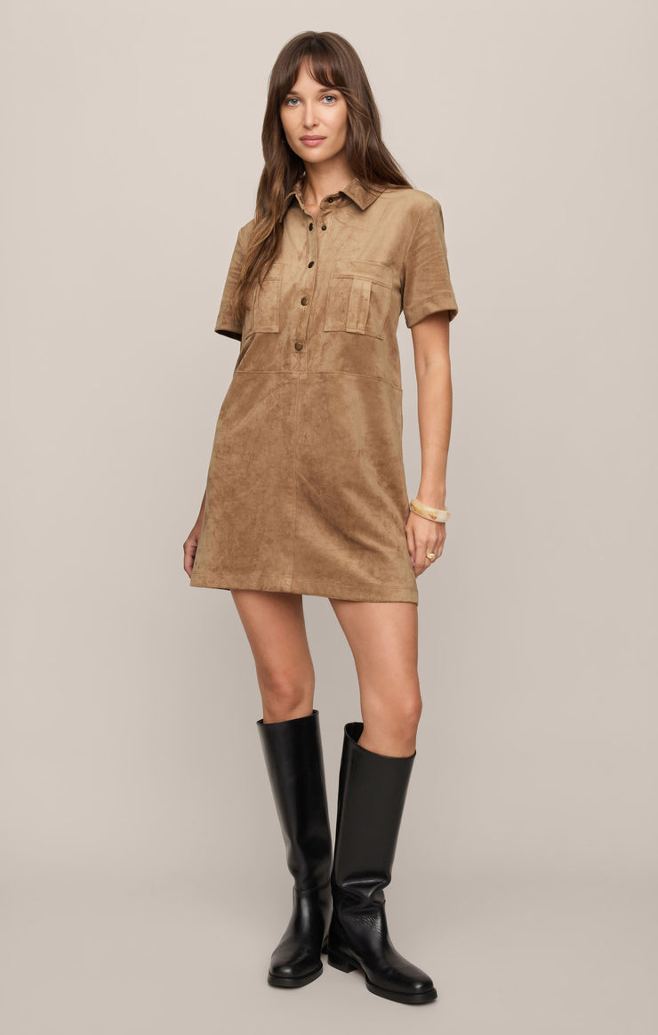 Dresses Leone Suede Mini Dress Light Sand