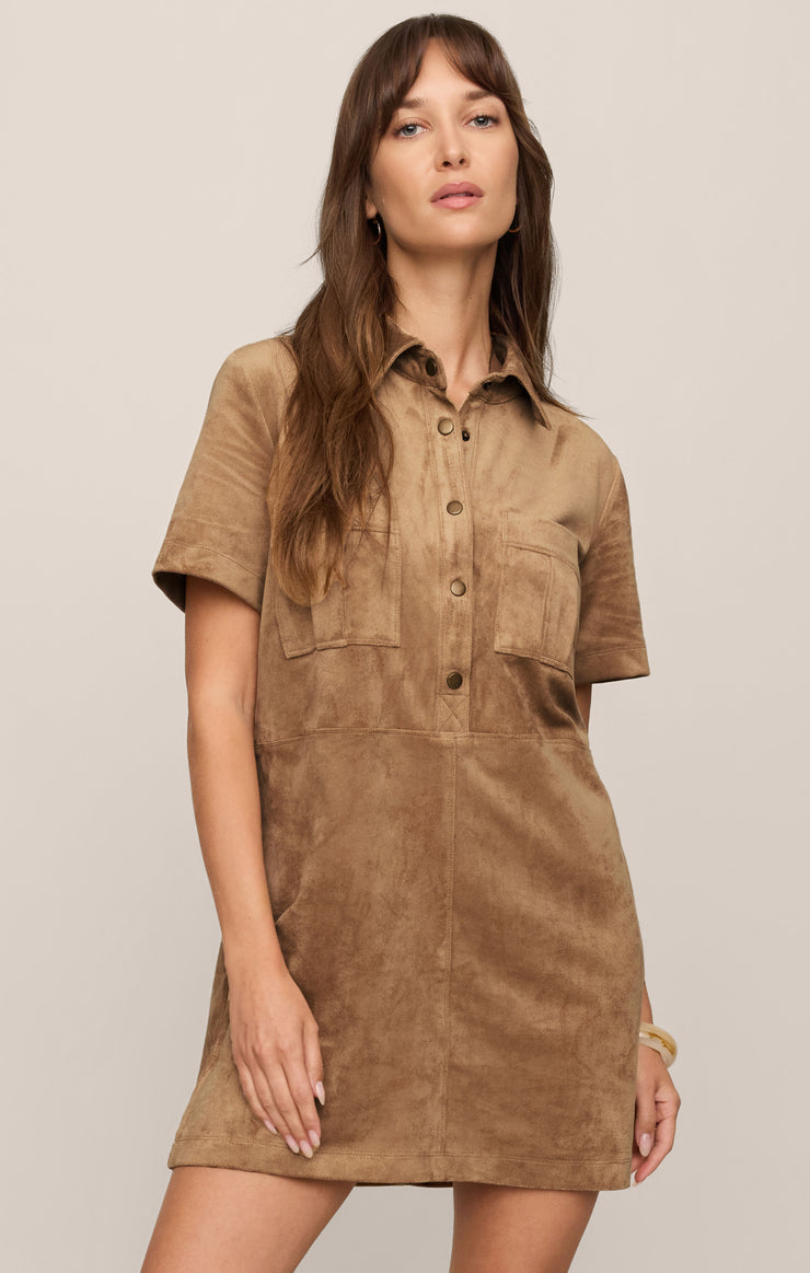 Dresses Leone Suede Mini Dress Light Sand