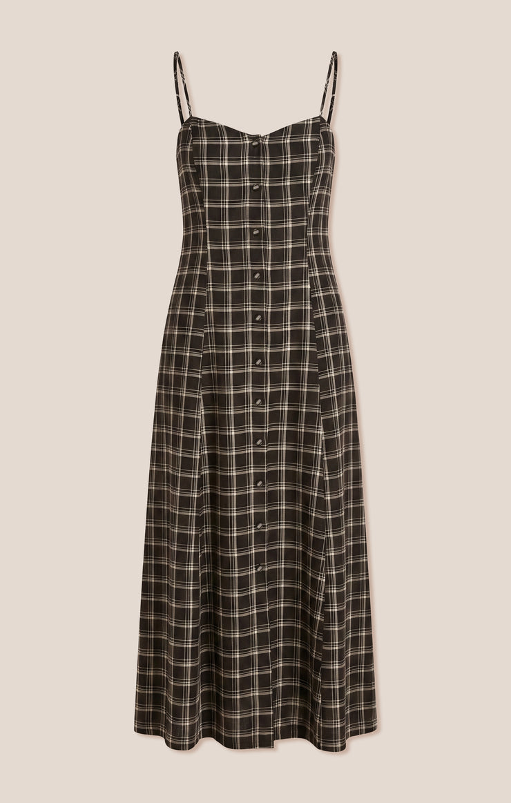 Angel Eyes Plaid Maxi Dress