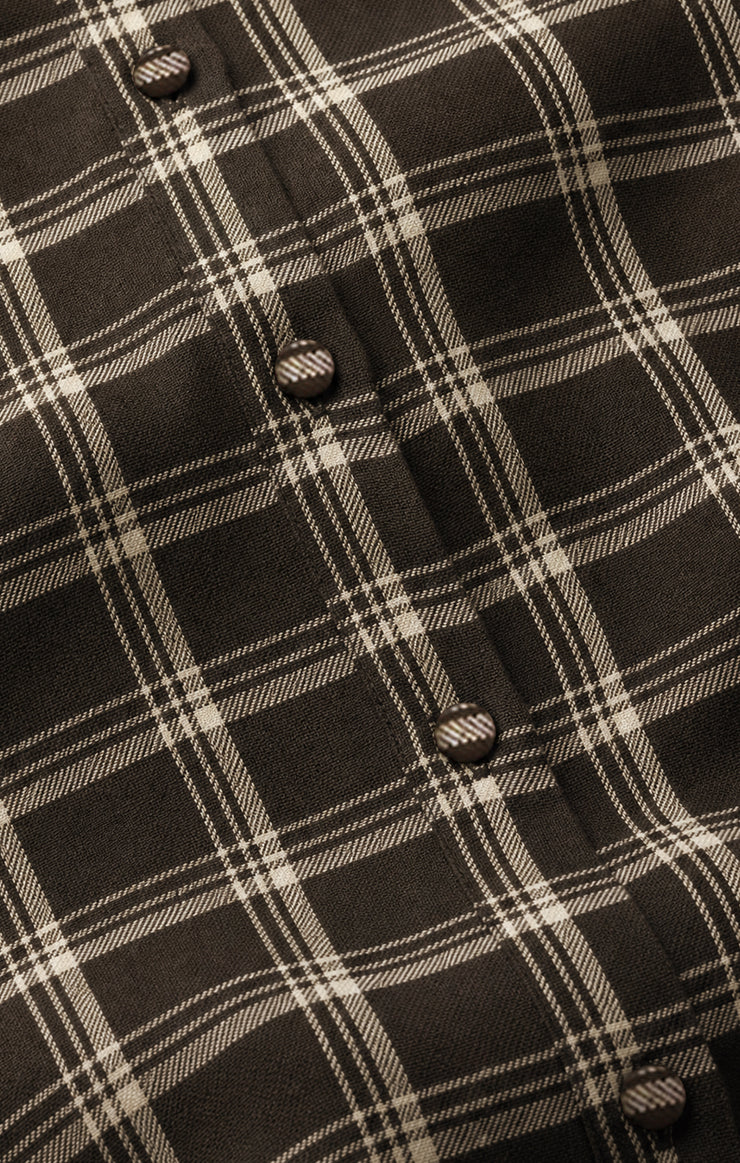 Dresses Angel Eyes Plaid Maxi Dress Ash Black