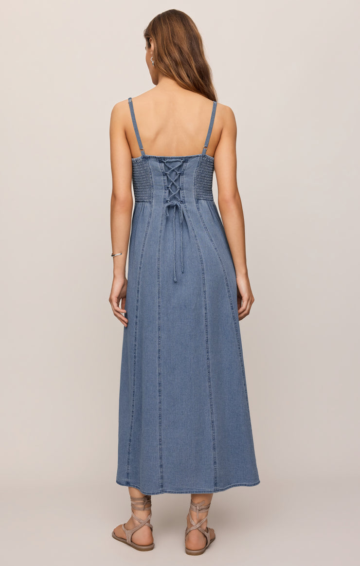 Dresses Leonora Denim Midi Dress Classic Indigo