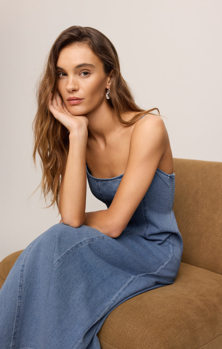 Leonora Denim Midi Dress