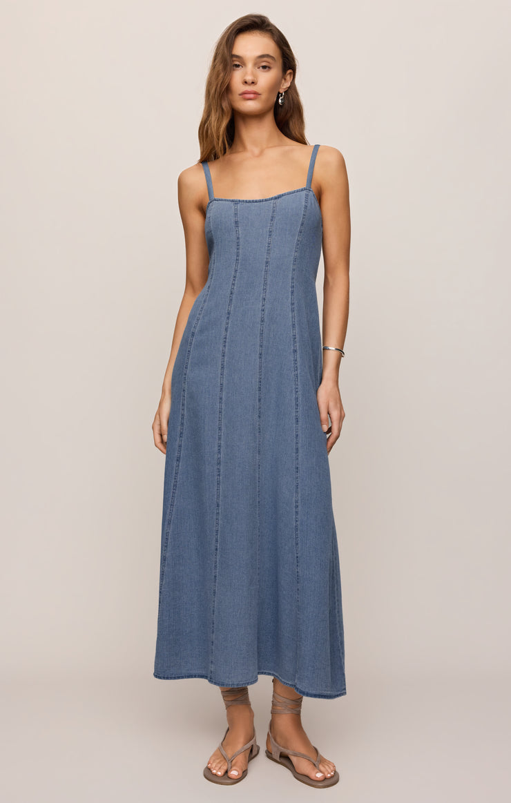 Dresses Leonora Denim Midi Dress Classic Indigo