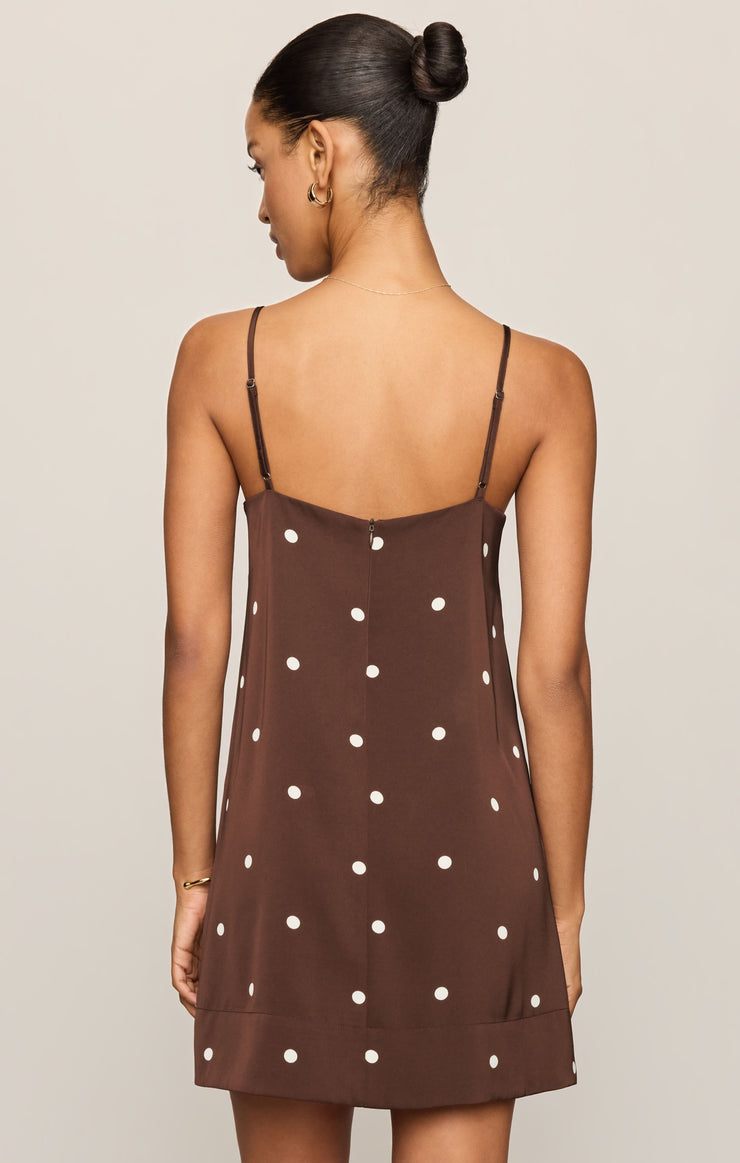 Dresses Maude Satin Dot Mini Dress Chocolate Cherry