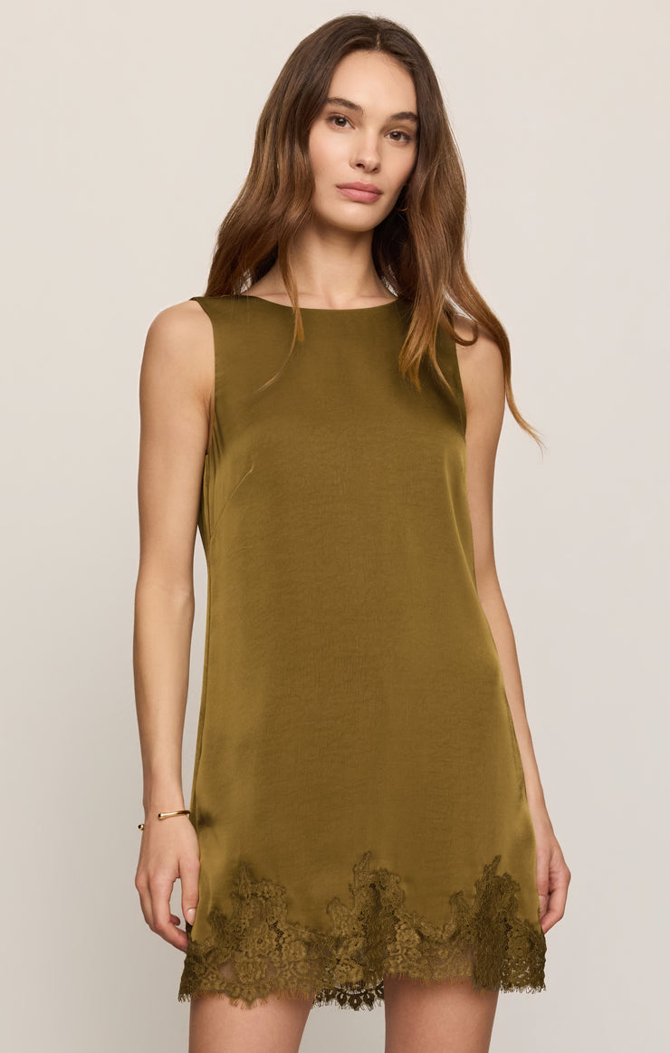 Dresses Meadow Muse Lace Mini Dress Golden Sage