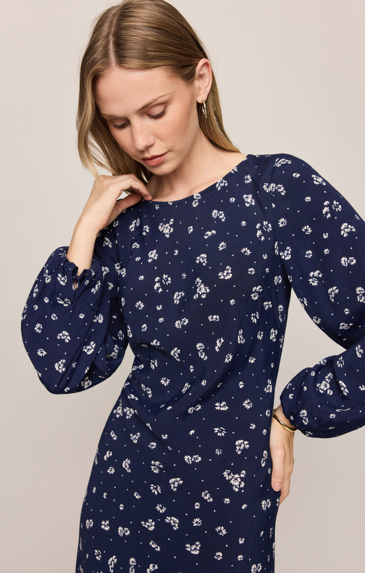 Dresses Midnight Tansy Floral Midi Dress Oxford Blue
