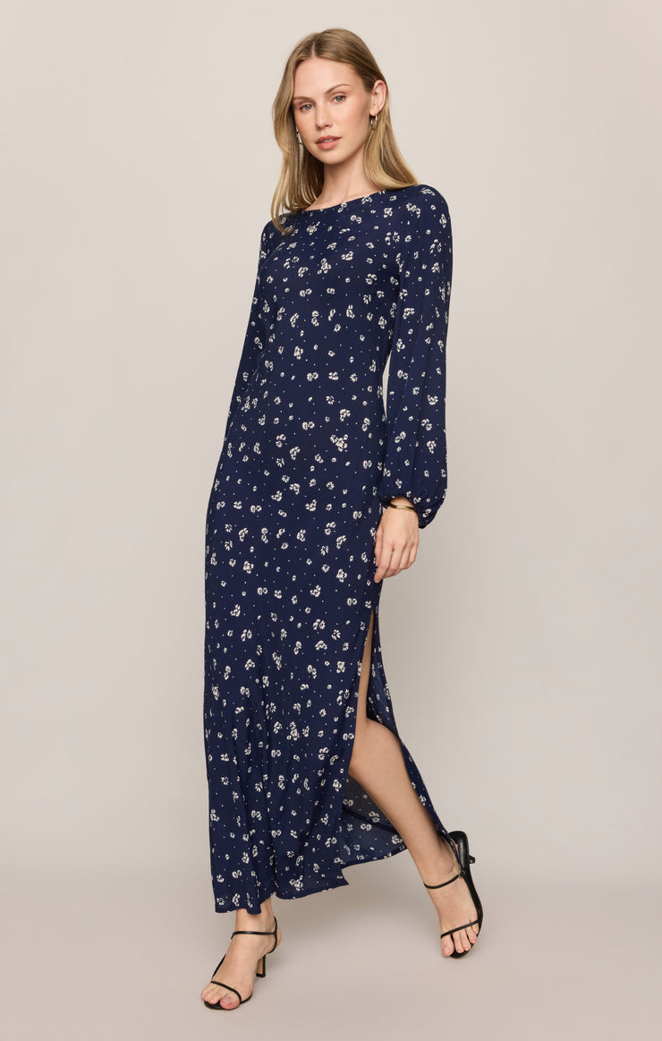 Dresses Midnight Tansy Floral Midi Dress Oxford Blue