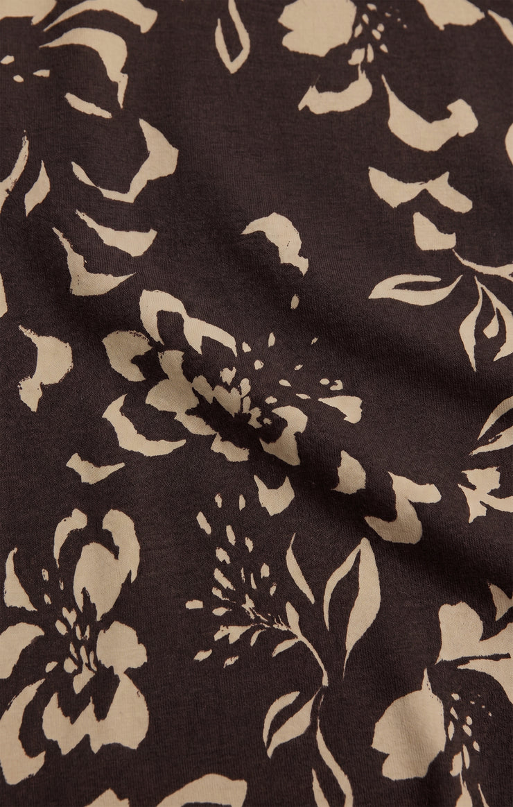 Dresses Lilian Freya Floral Midi Dress Dark Roast