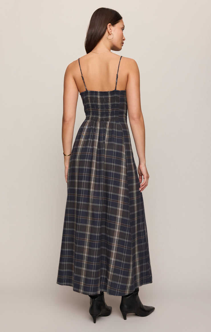 Dresses Evermore Plaid Flannel Midi Dress Eclipse