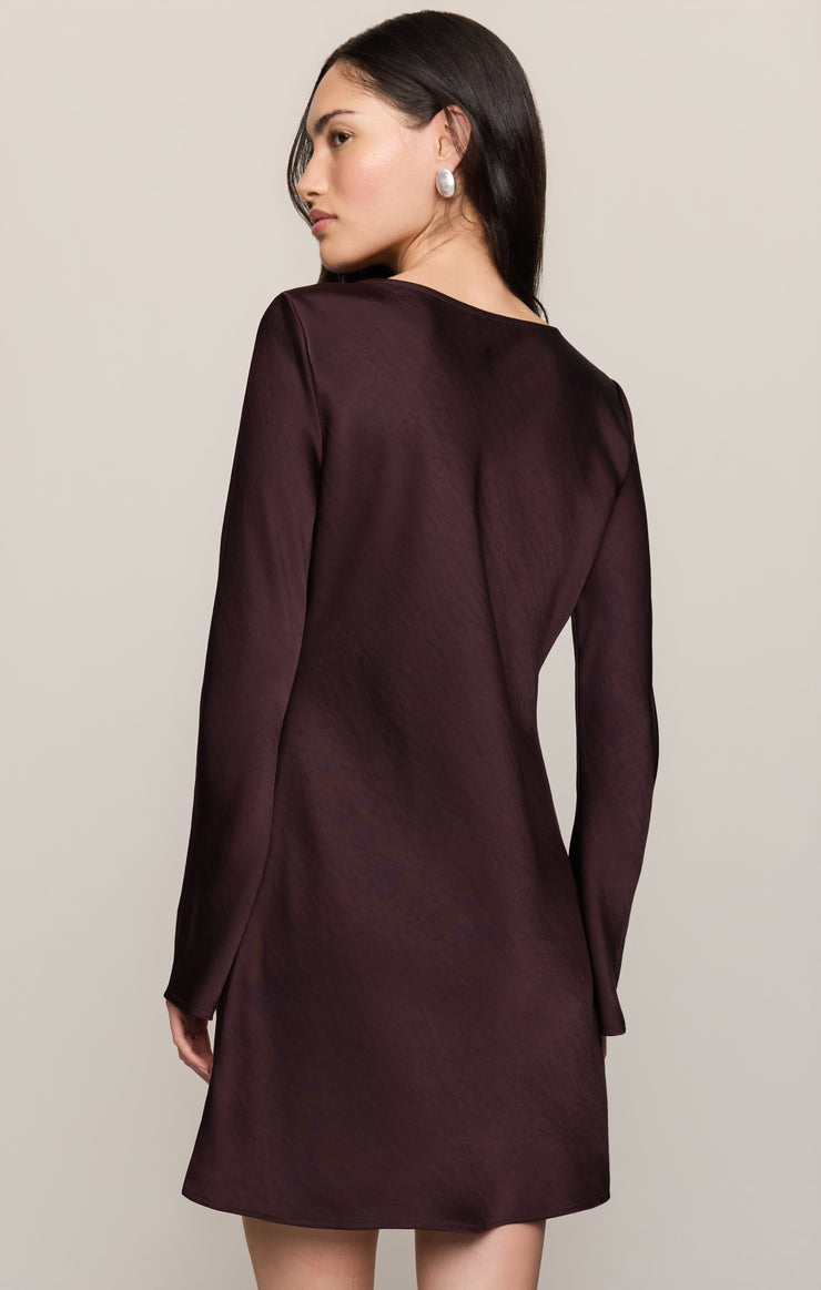 Dresses Fiora Satin Mini Dress Berry Noir