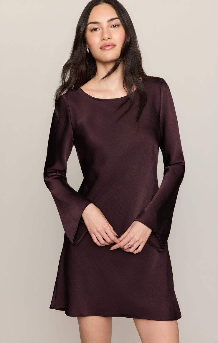 Dresses Fiora Satin Mini Dress Berry Noir