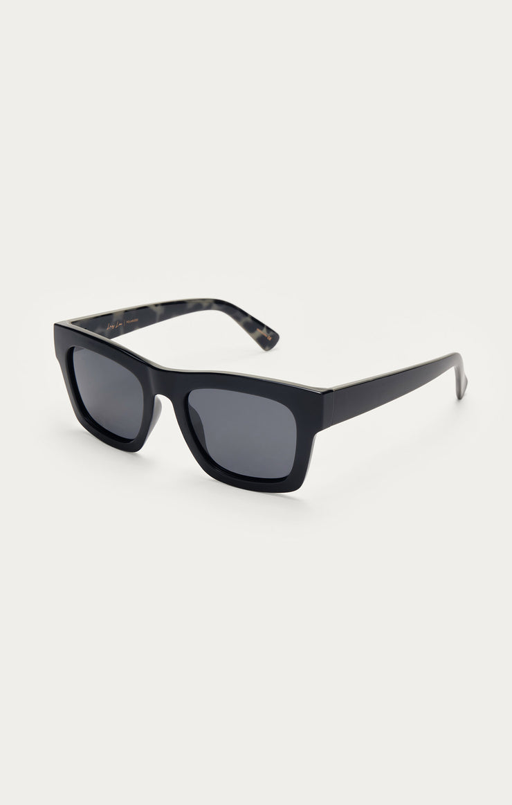 Accessories - Sunglasses Lay Low Sunglasses Polished Black - Grey