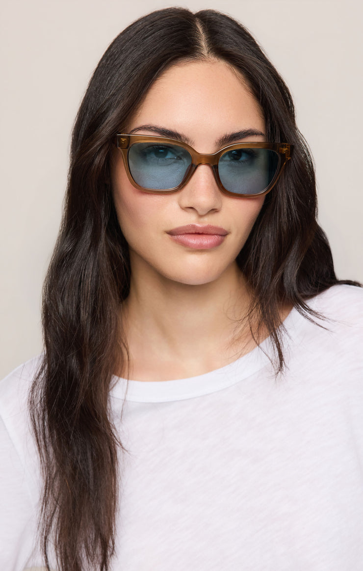 Accessories - Sunglasses High Tide Polarized Sunglasses Hazel - Lt. Blue Polarized