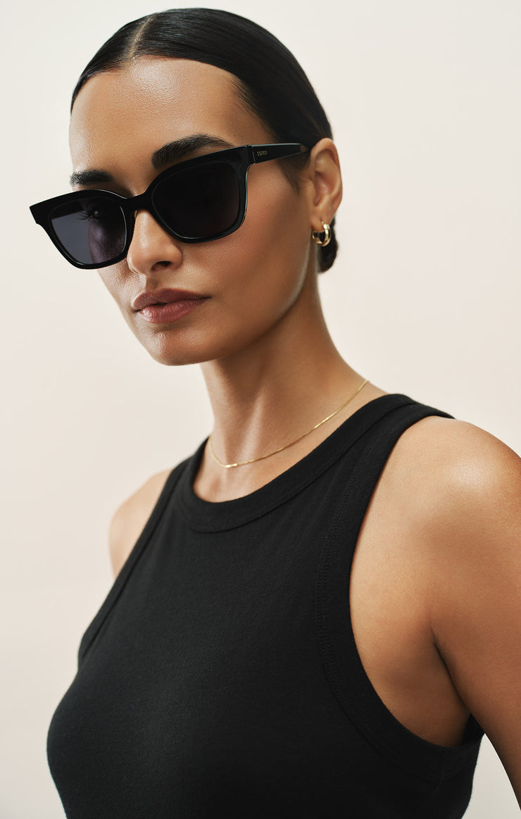Accessories - Sunglasses High Tide Polarized Sunglasses Polished Black - Grey