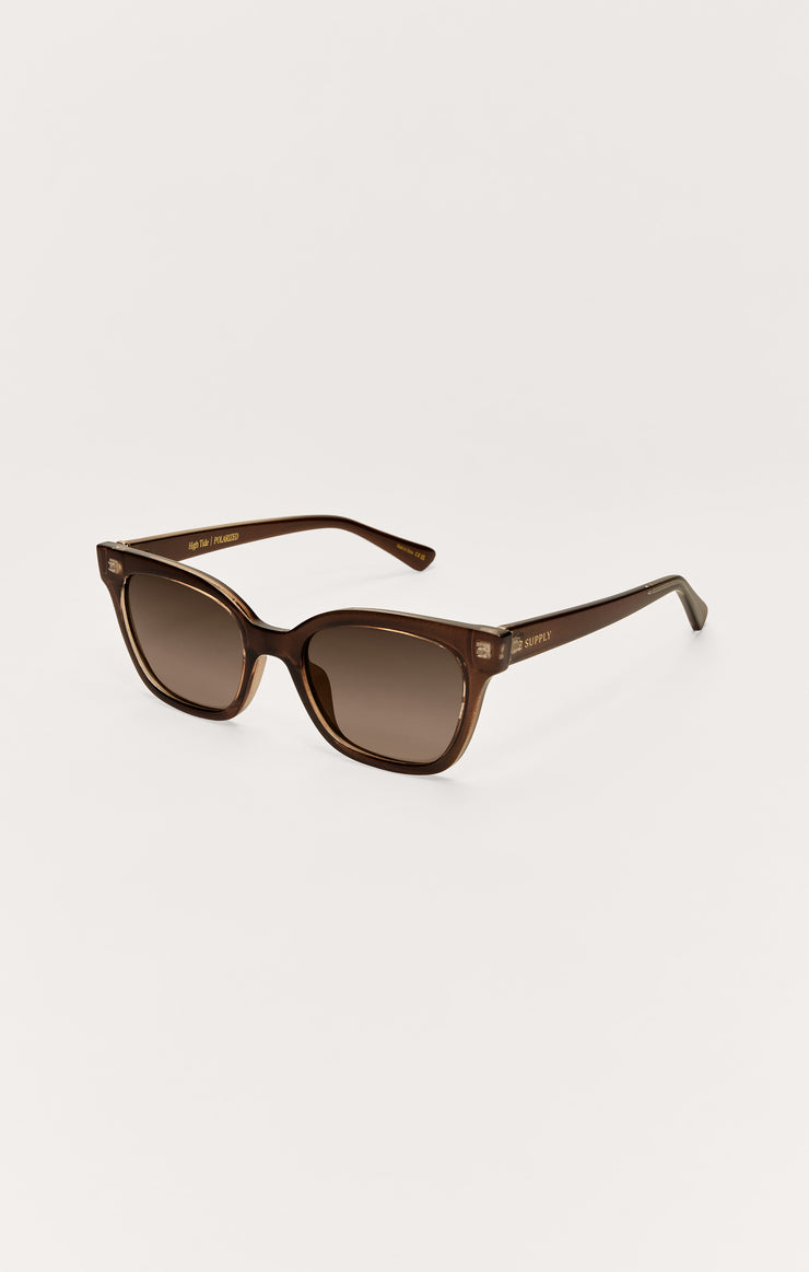 Accessories - Sunglasses High Tide Polarized Sunglasses Pearl Chocolate - Grad. Polar.