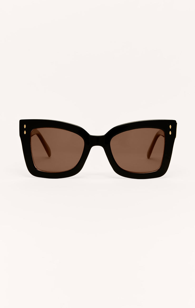 Accessories - Sunglasses Confidential Polarized Sunglasses Polished Black - Brown