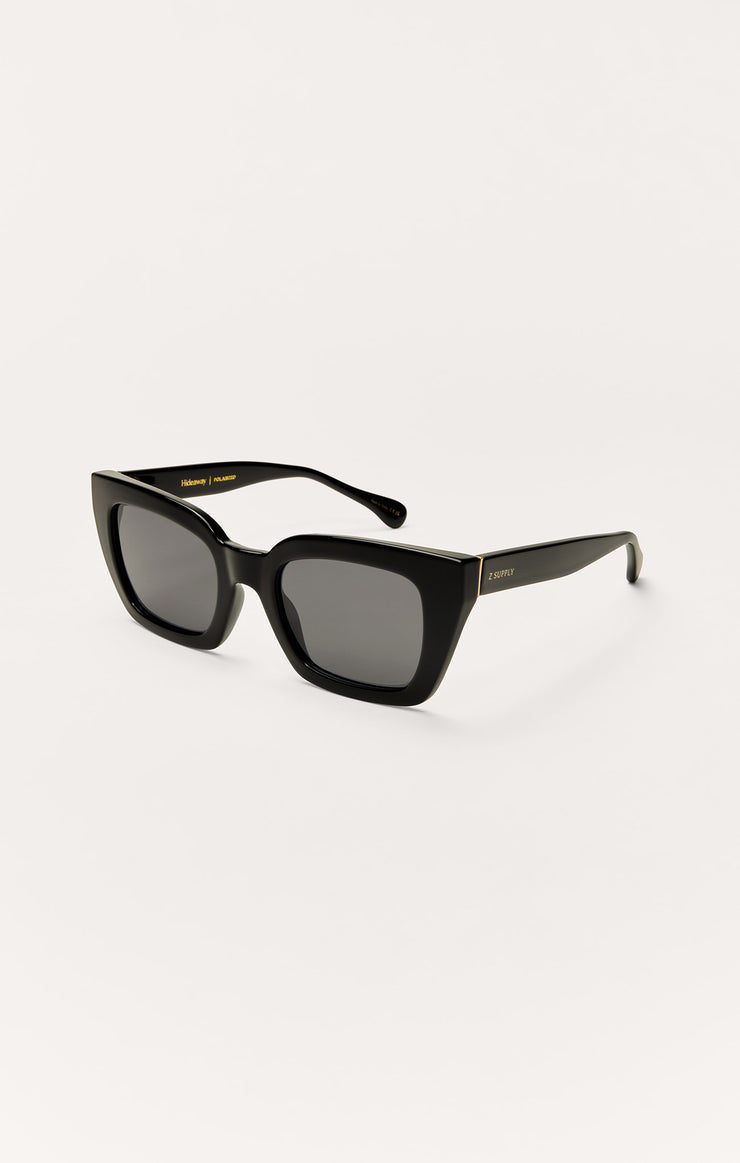 Accessories - Sunglasses Hideaway Polarized Sunglasses Polished Black - Grey
