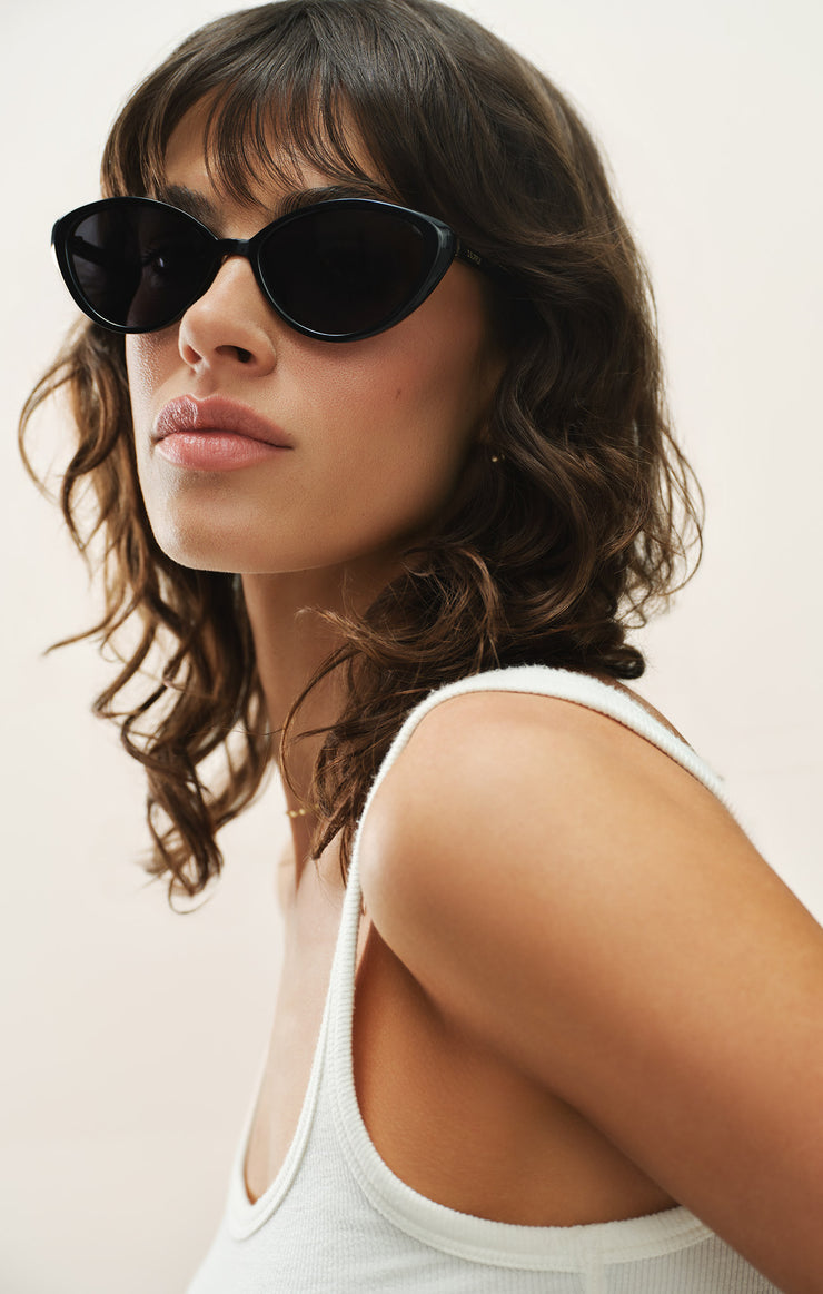 Accessories - Sunglasses Nouveau Polarized Sunglasses Polished Black - Grey