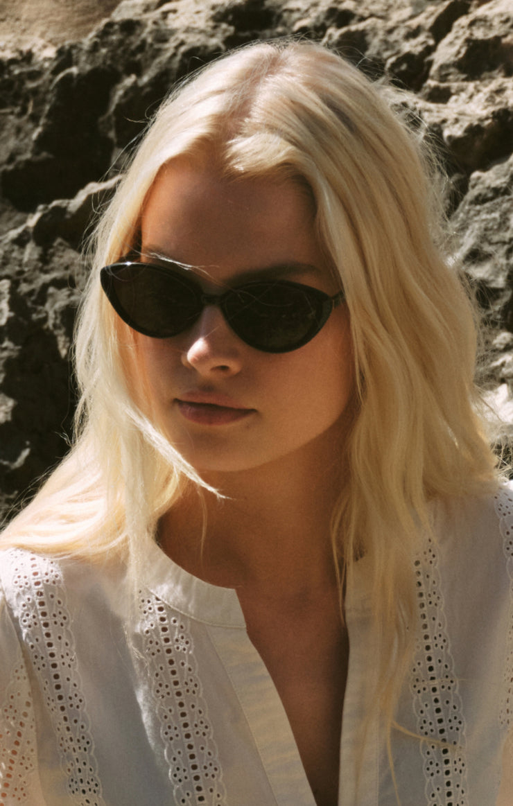 Accessories - Sunglasses Nouveau Polarized Sunglasses Polished Black - Grey