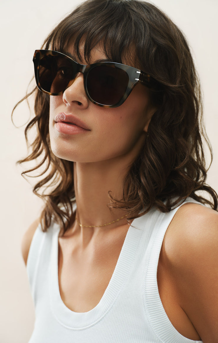 Accessories - Sunglasses Front Row Polarized Sunglasses Brown Tortoise - Brown