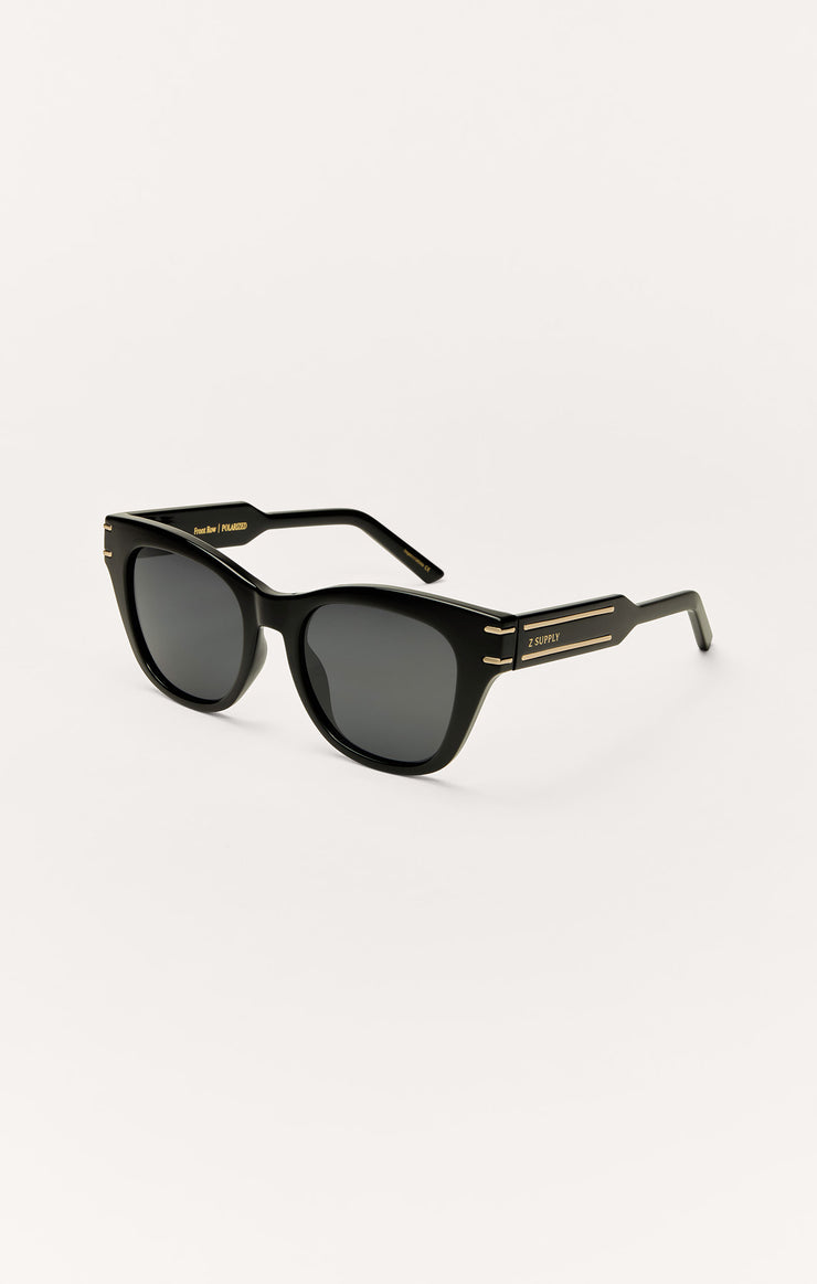 Accessories - Sunglasses Front Row Polarized Sunglasses Polished Black - Grey