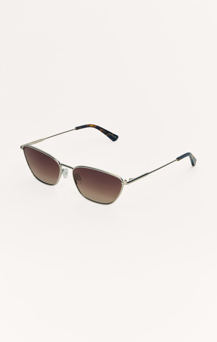 Accessories - Sunglasses Catwalk Polarized Sunglasses Silver - Brown Gradient