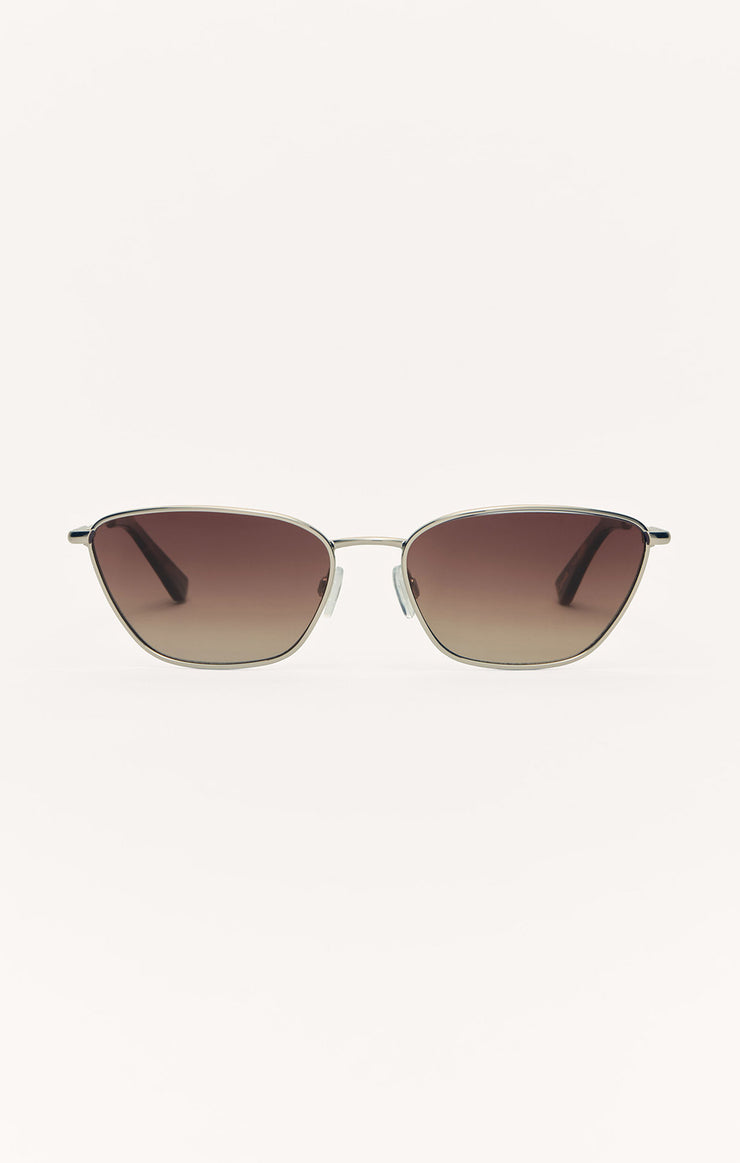 Accessories - Sunglasses Catwalk Polarized Sunglasses Silver - Brown Gradient