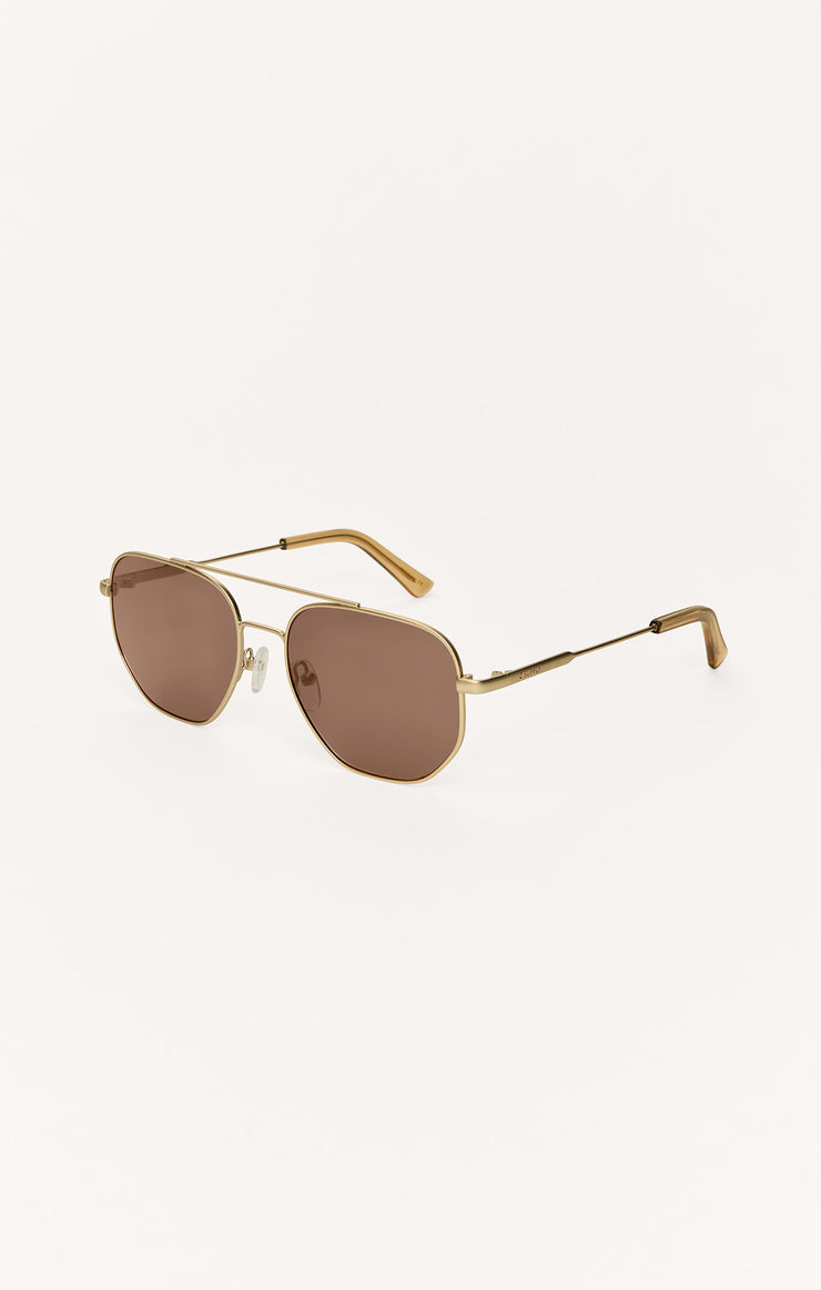 Accessories - Sunglasses Highway Polarized Sunglasses Satin Gold - Brown