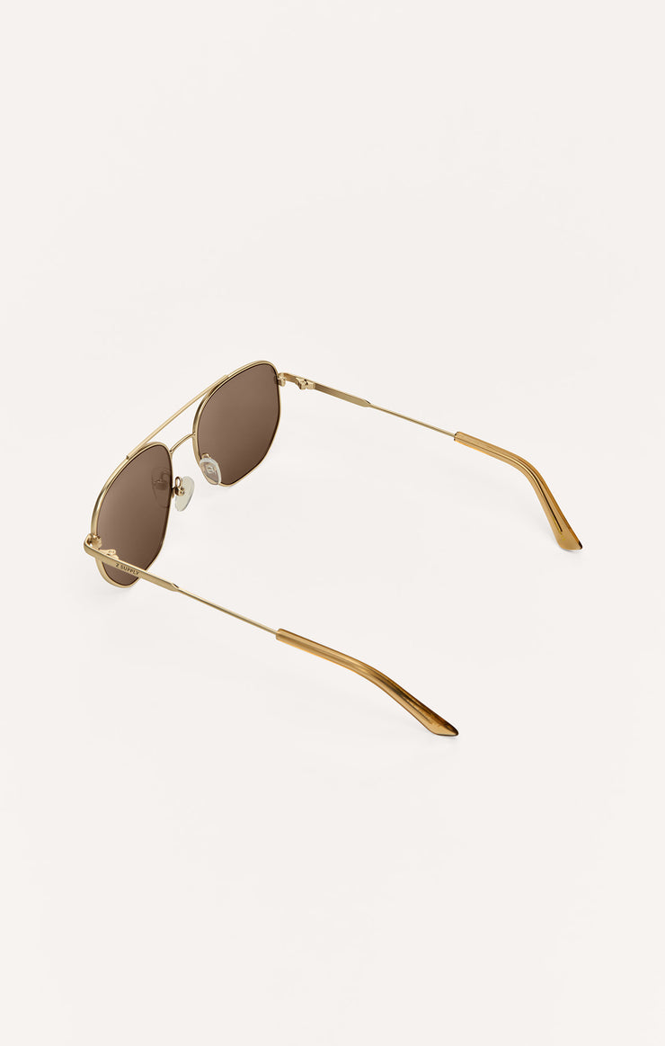 Accessories - Sunglasses Highway Polarized Sunglasses Satin Gold - Brown