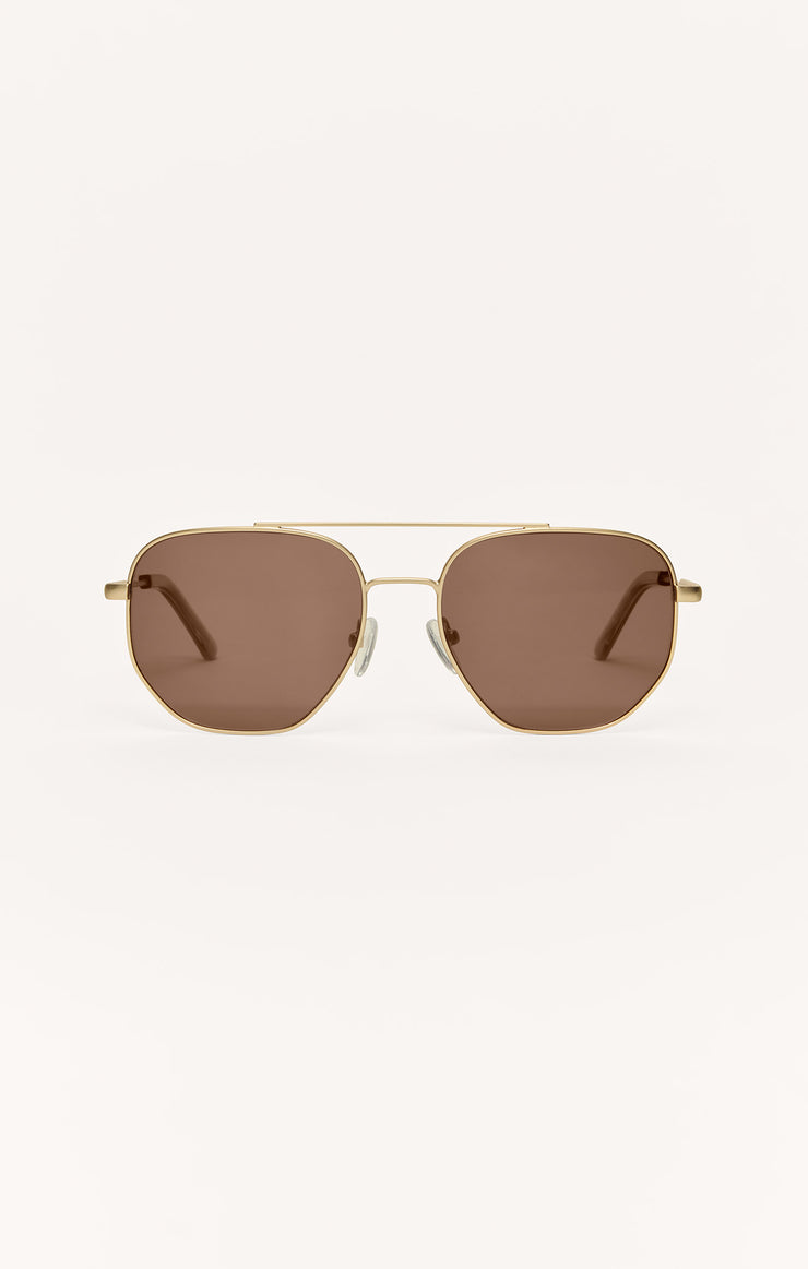 Accessories - Sunglasses Highway Polarized Sunglasses Satin Gold - Brown