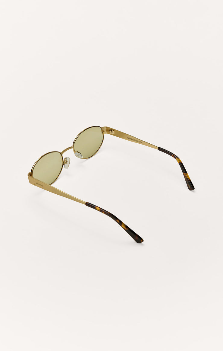 Accessories - Sunglasses Palisades Polarized Sunglasses Satin Gold - Khaki
