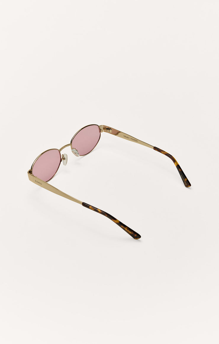 Accessories - Sunglasses Palisades Polarized Sunglasses Polished Gold - Pink