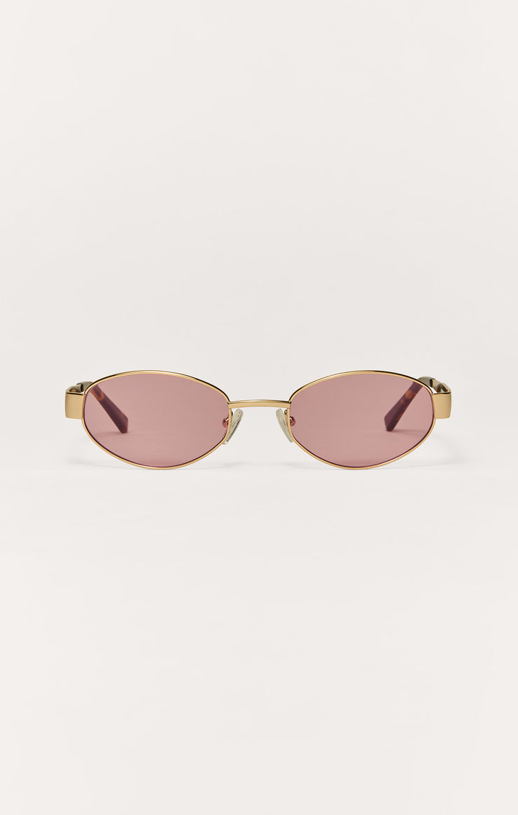 Accessories - Sunglasses Palisades Polarized Sunglasses Polished Gold - Pink